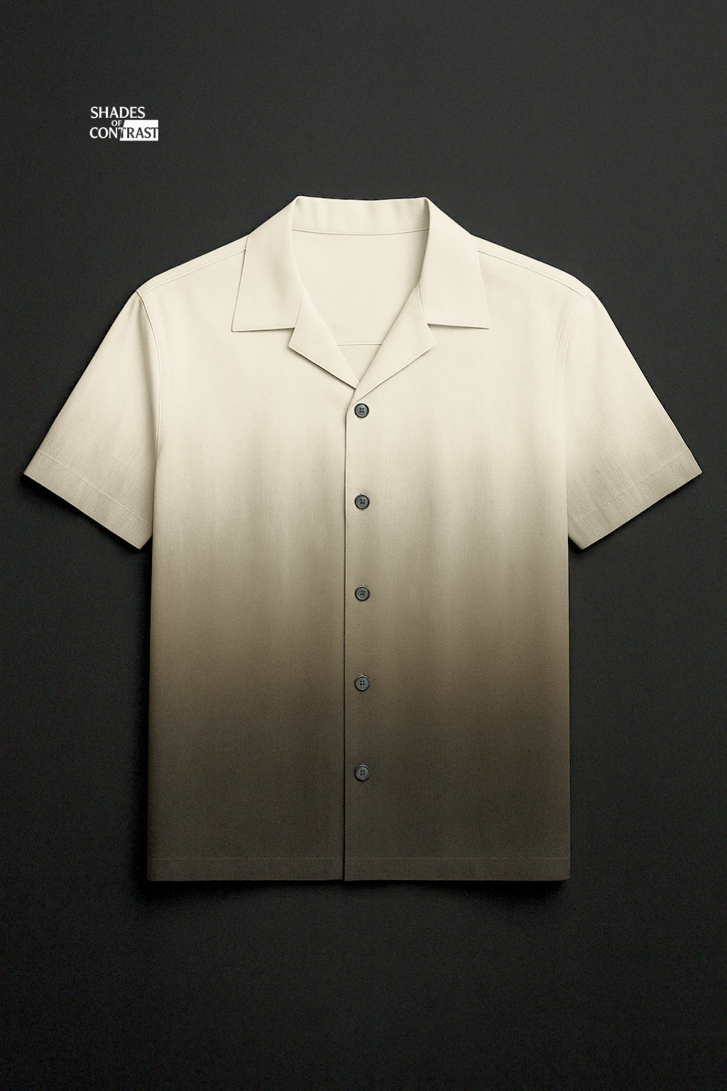 Black & White Ombre Aloha Shirt