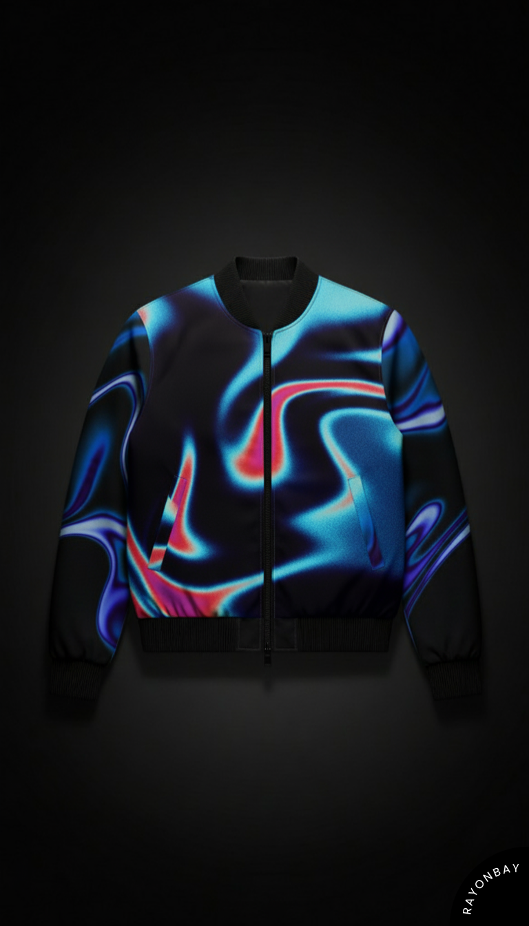 Abstract Neon Unisex Bomber Jacket