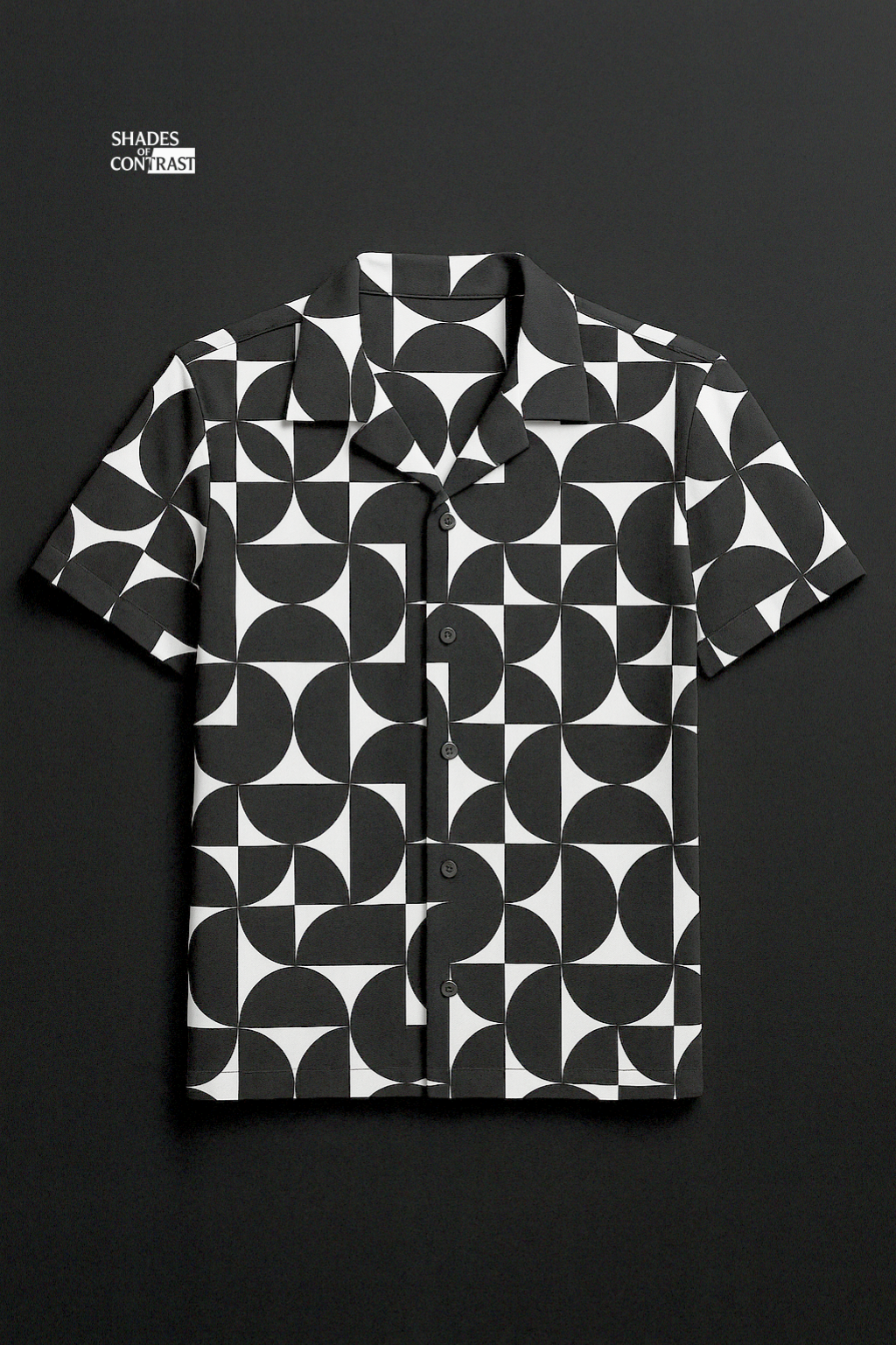 Bold Geometric Pattern Aloha Shirt