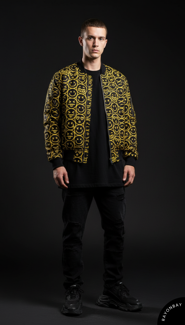 Wild Emoticon Unisex Bomber Jacket