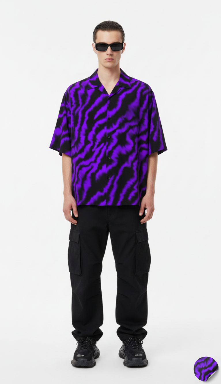 Purple Wave Art Shirt