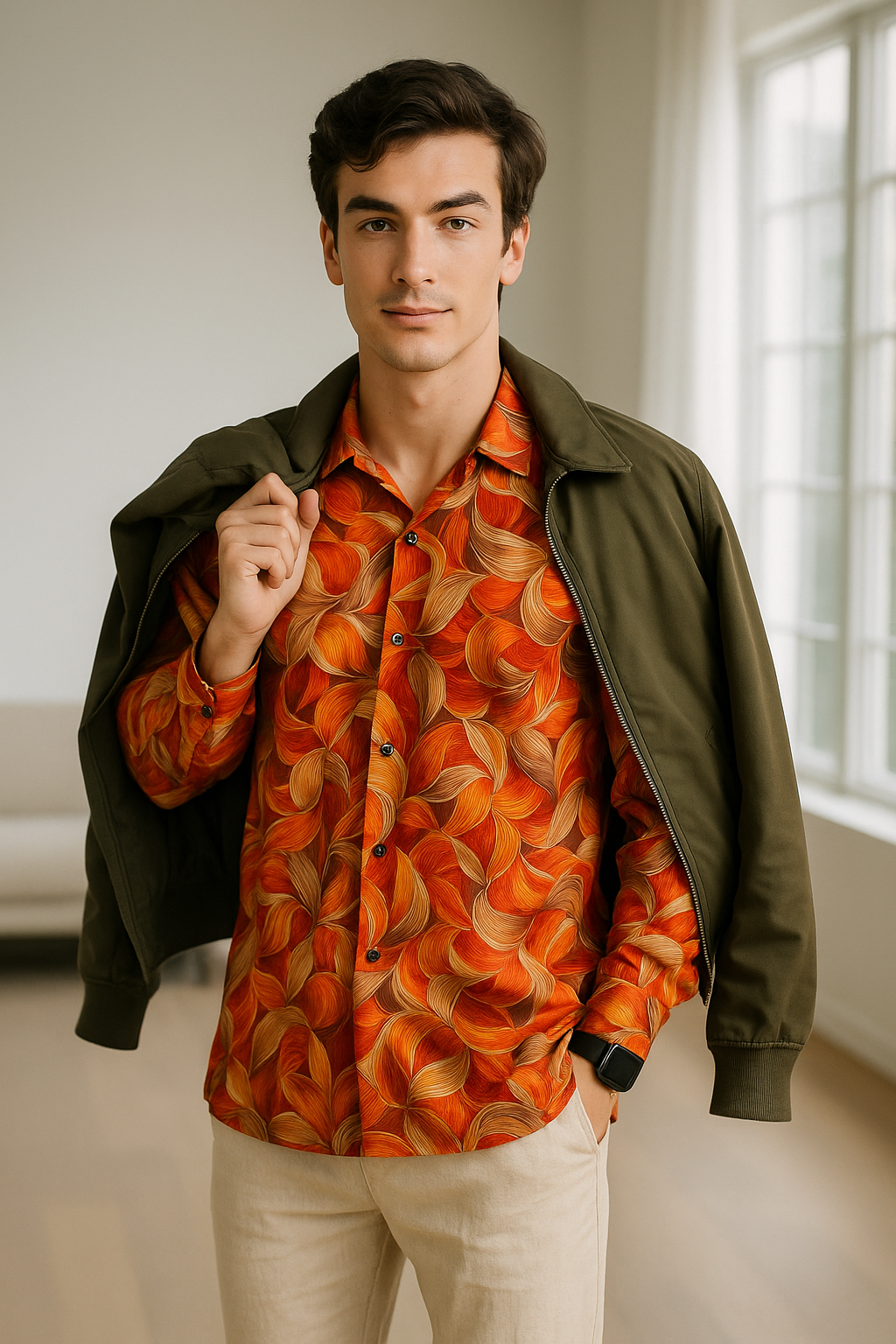 Exclusive 100% Cotton Full Sleeve Digital Print Shirt
