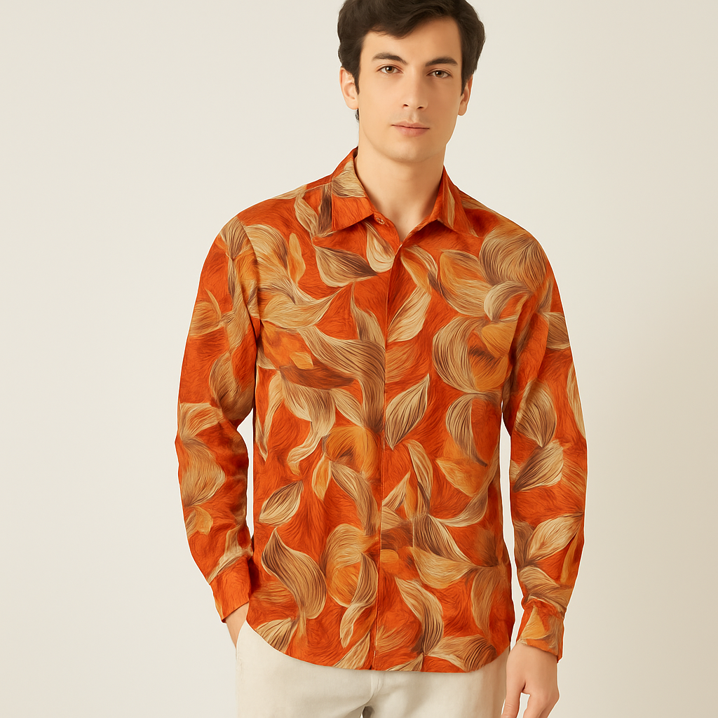 Exclusive 100% Cotton Full Sleeve Digital Print Shirt