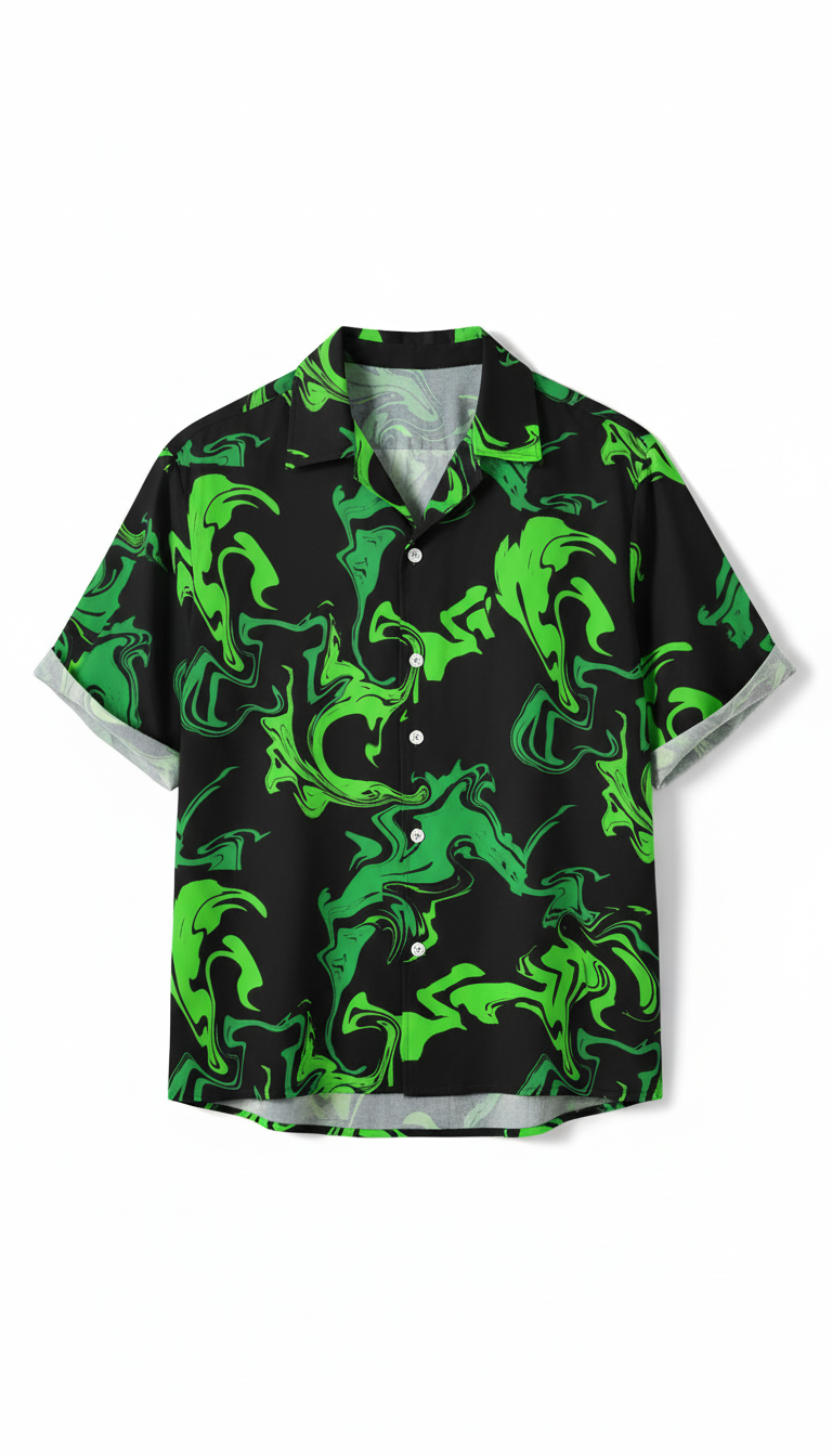 Green Ombre Liquid Shirt