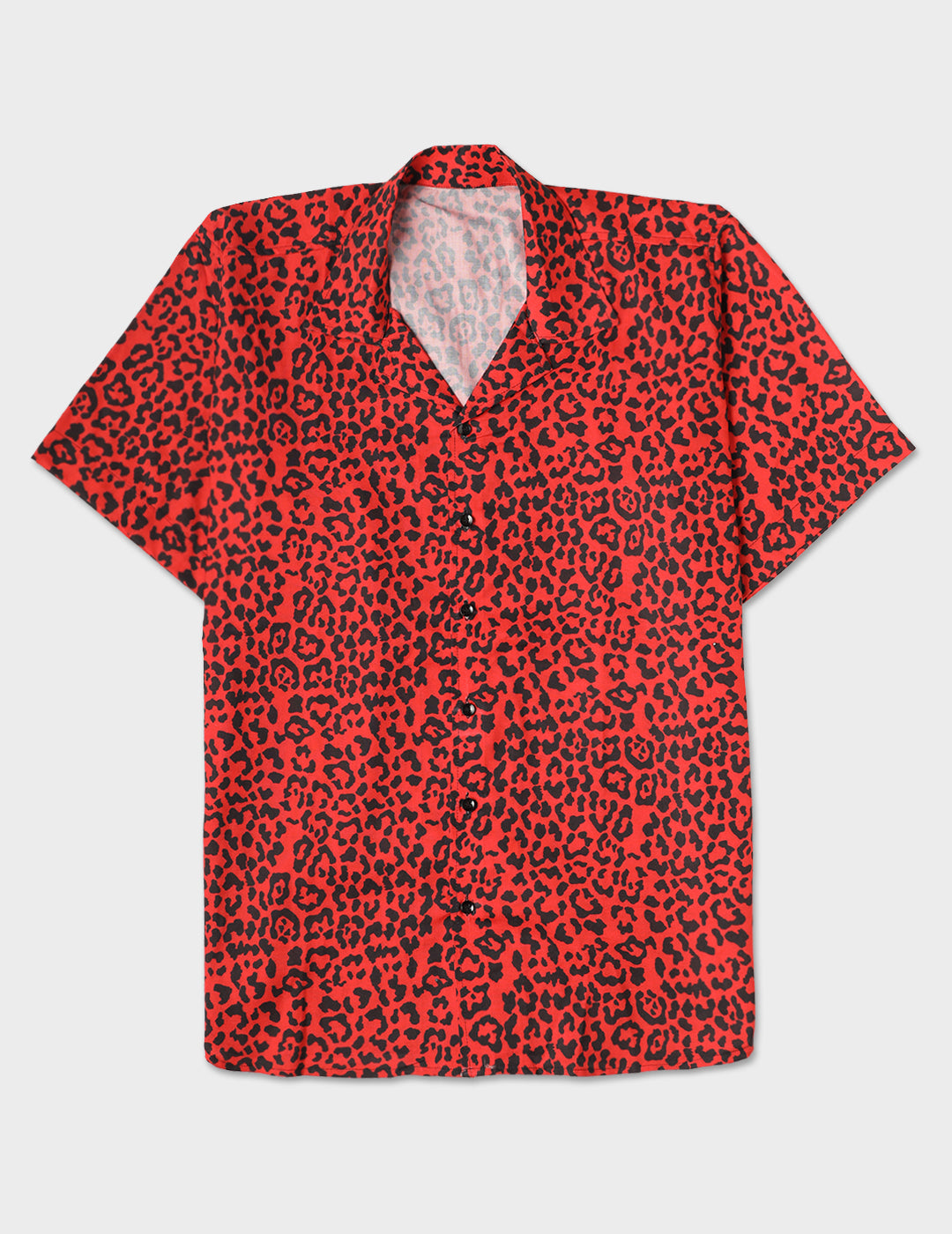 Unisex Red Leopard Aloha Shirt