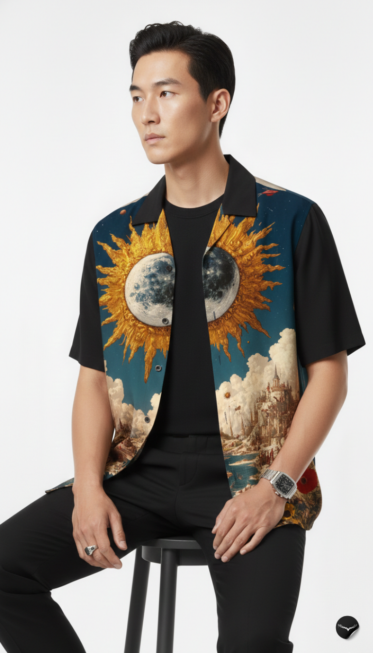 Celestial Eclipse Kingdom Aloha Shirt
