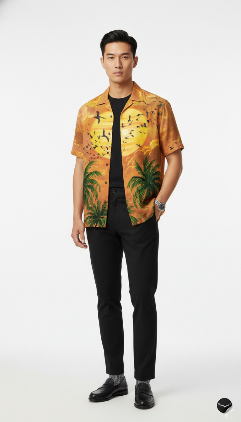 Tropical Sunset Aloha Shirt