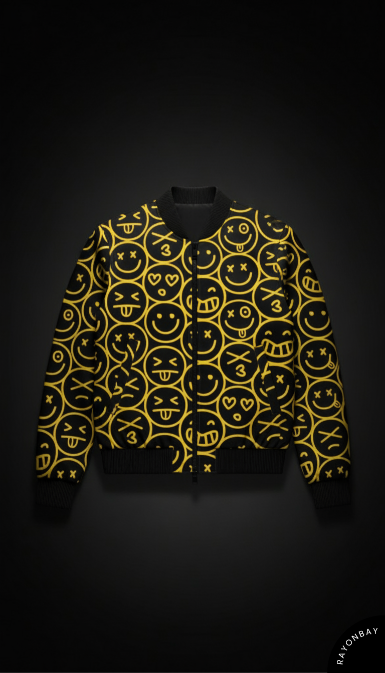 Wild Emoticon Unisex Bomber Jacket