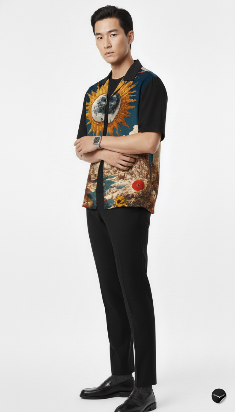 Celestial Eclipse Kingdom Aloha Shirt