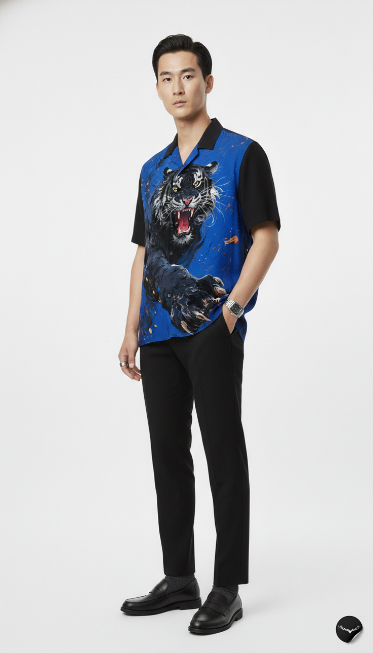 The Apex Blue Aloha Shirt