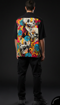 Neon Inferno Skulls Aloha Shirt