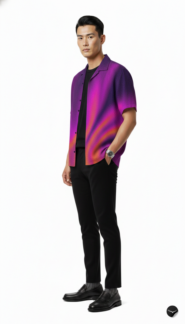 Ultraviolet Aurora Aloha Shirt