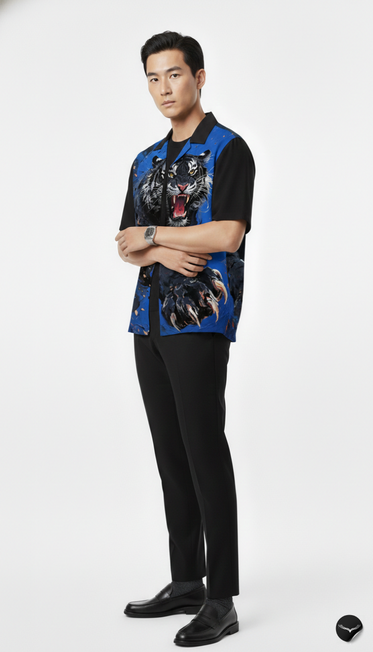 The Apex Blue Aloha Shirt