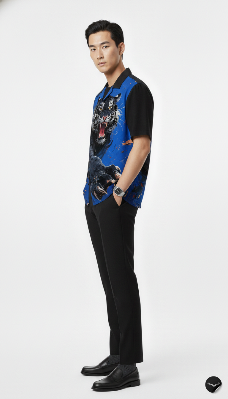 The Apex Blue Aloha Shirt