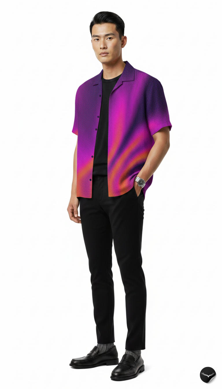 Ultraviolet Aurora Aloha Shirt