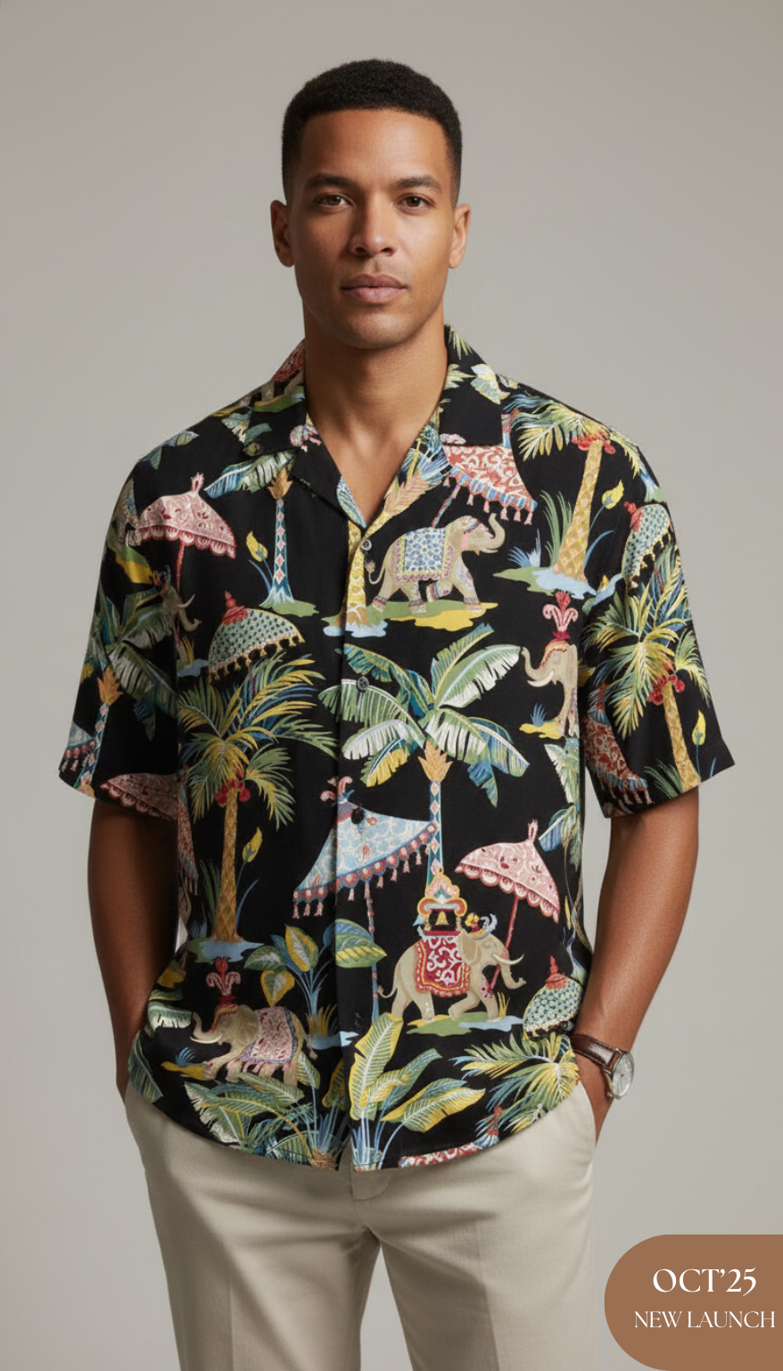 Exotic Jungle Print Aloha Shirt
