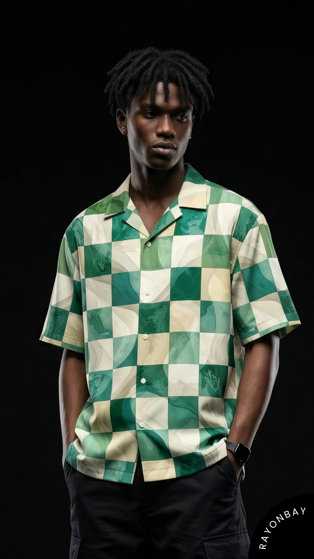 Jade Mosaic Aloha Shirt