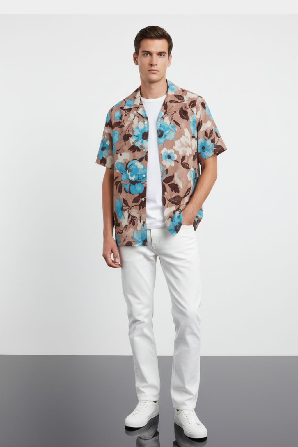 Floral Ember Aloha Shirt