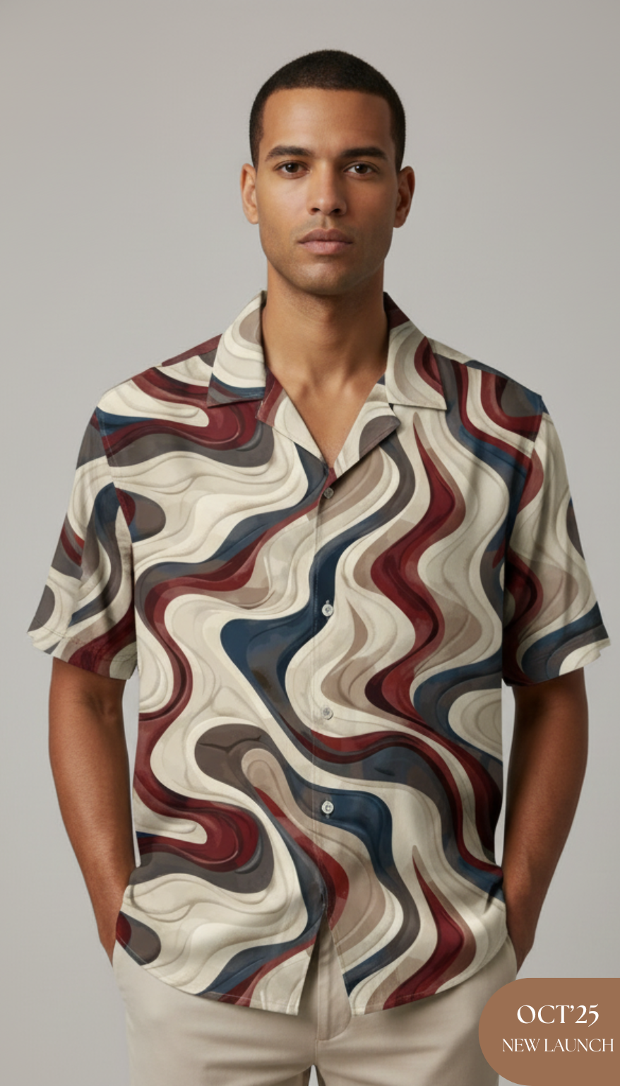 Abstract Liquid Art Aloha Shirt