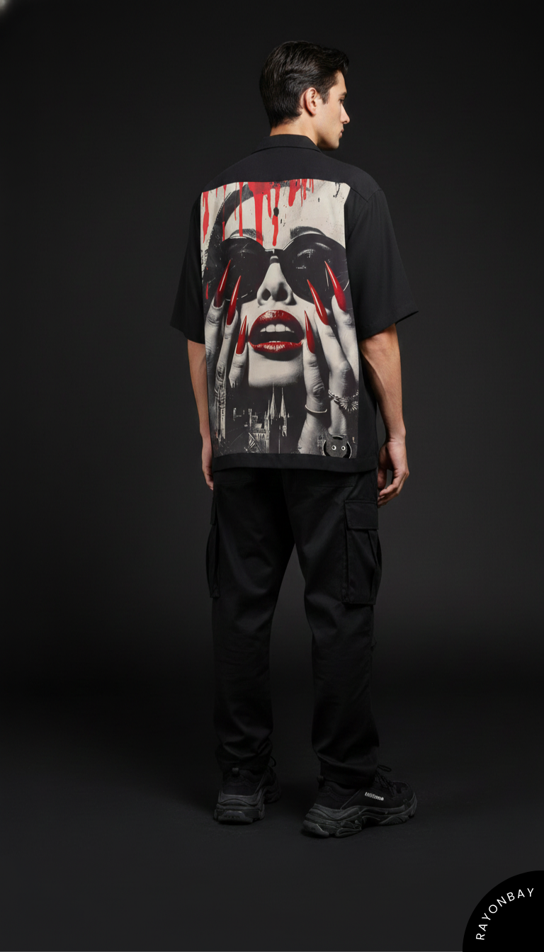 Midnight Noir Vampire Aloha Shirt