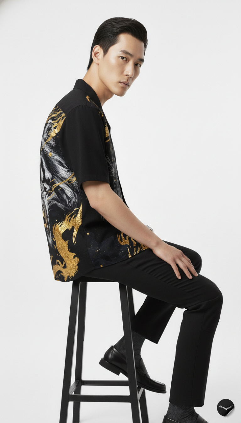 The Golden Ember Tiger Aloha Shirt