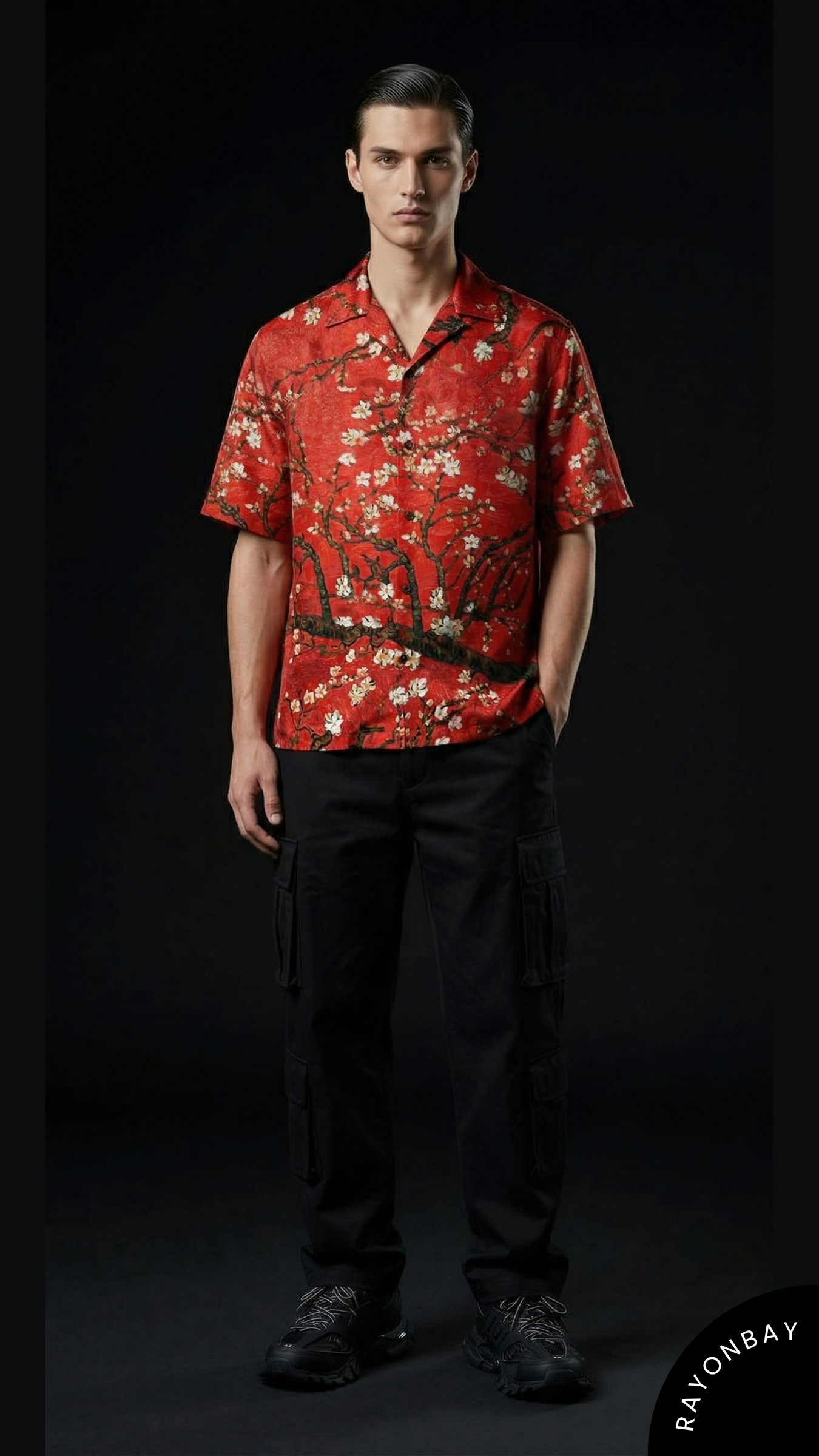 Almond Ember Aloha Shirt