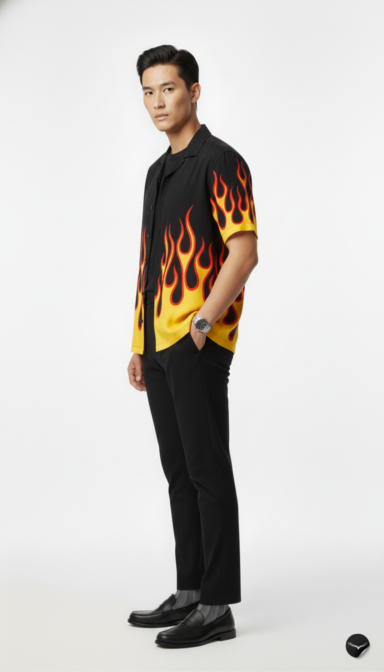Solar Flare Aloha Shirt