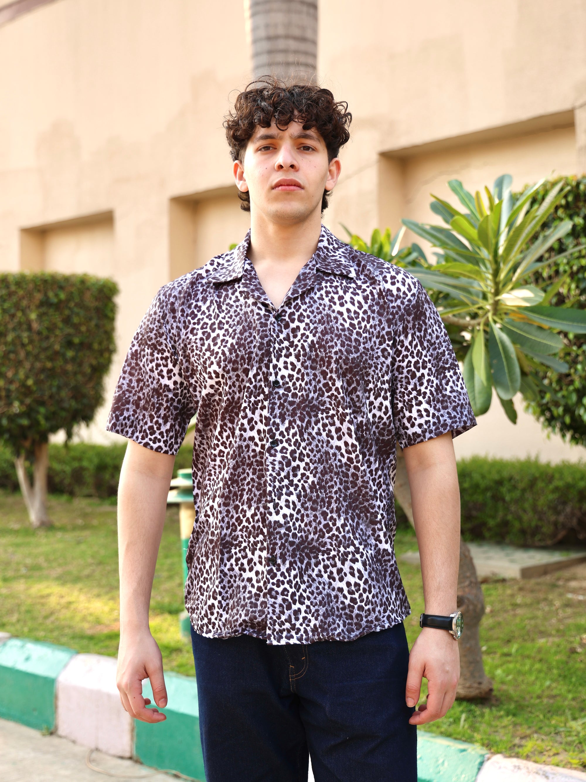 Leopard Print Aloha Shirt