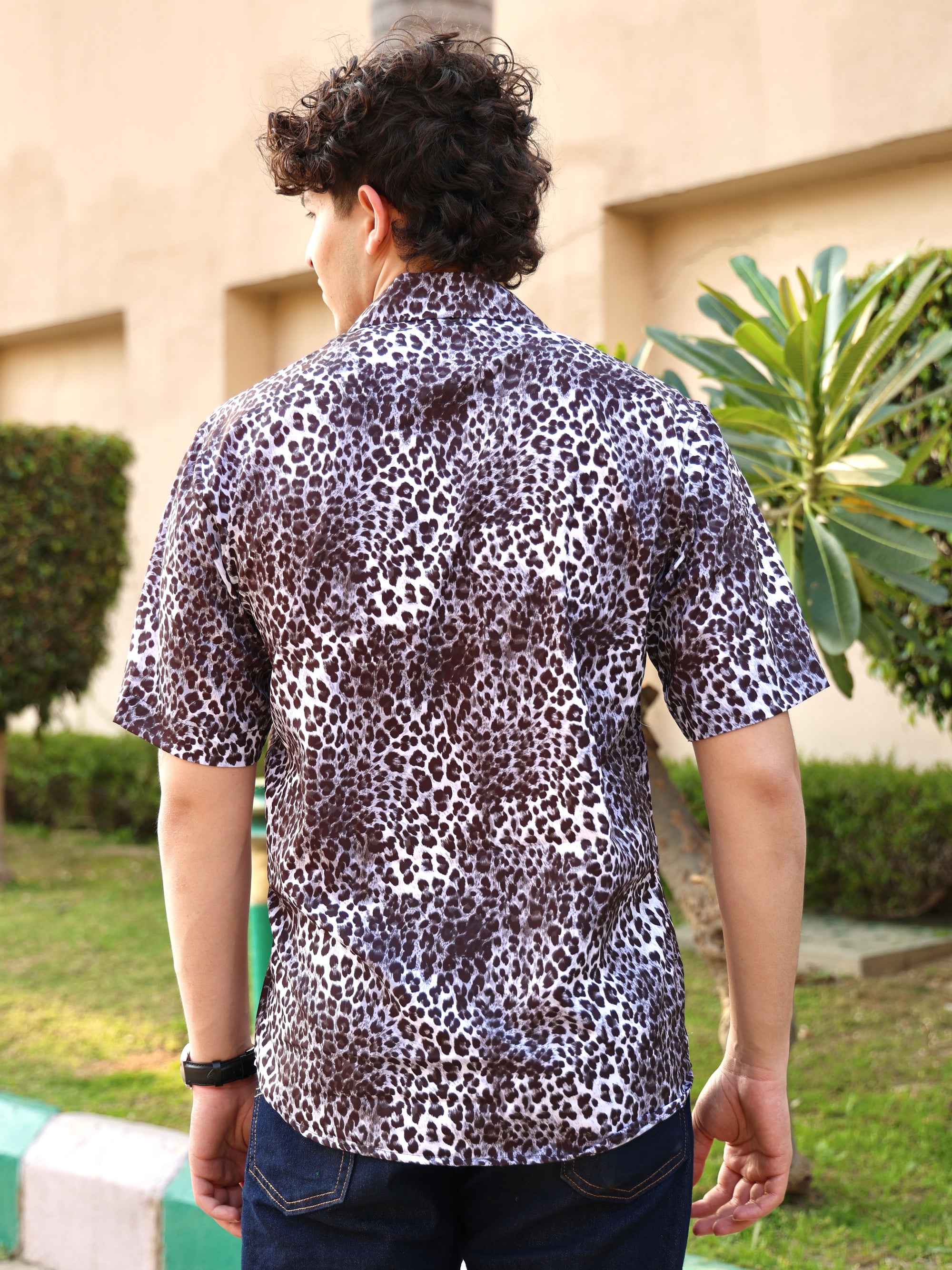 Leopard Print Aloha Shirt