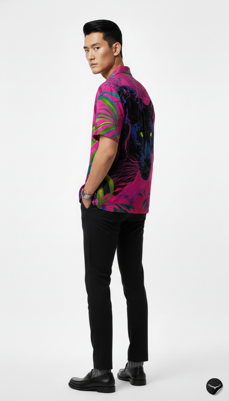Cyber Panther Aloha Shirt