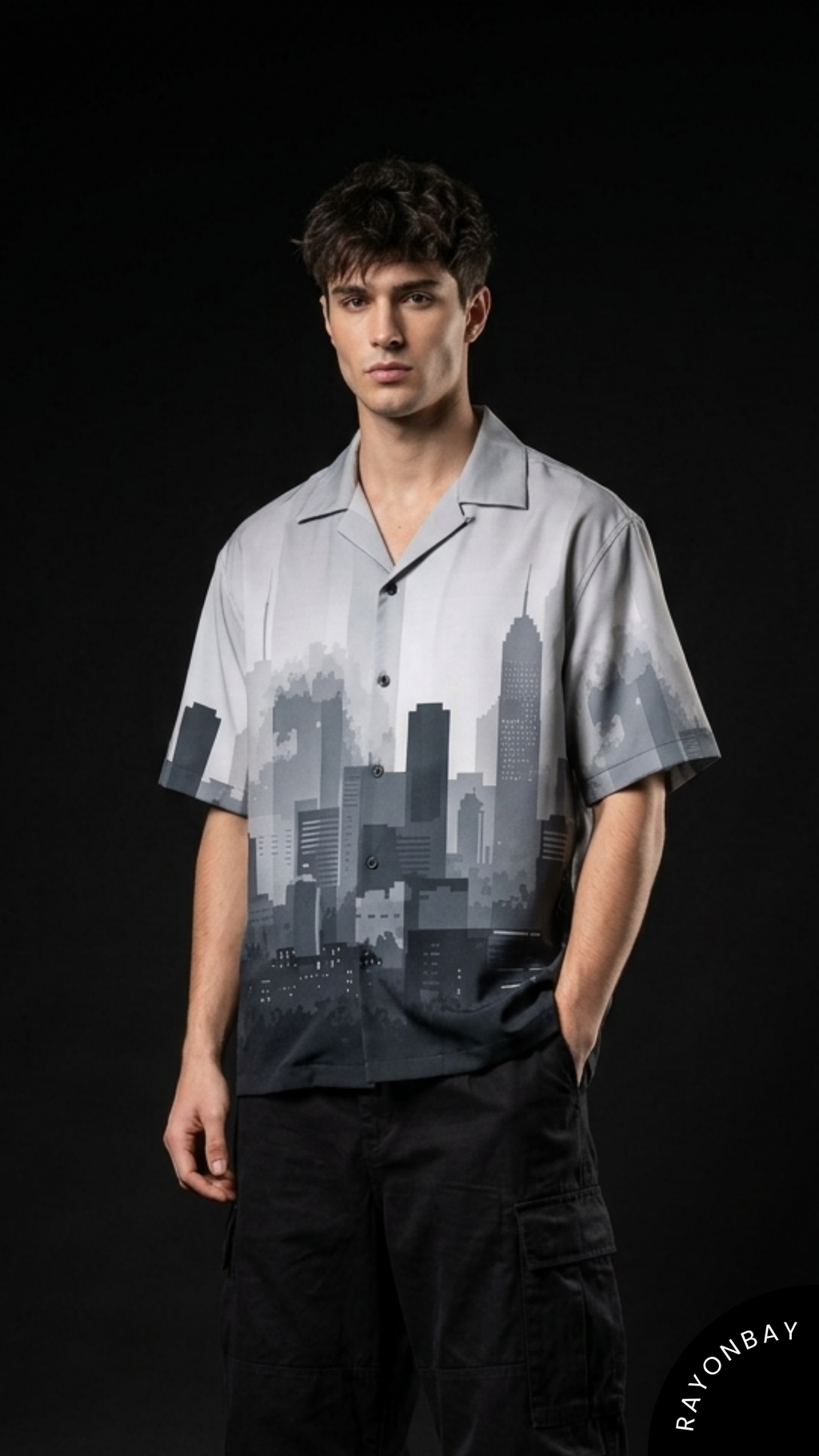 Concrete Shadow Aloha Shirt