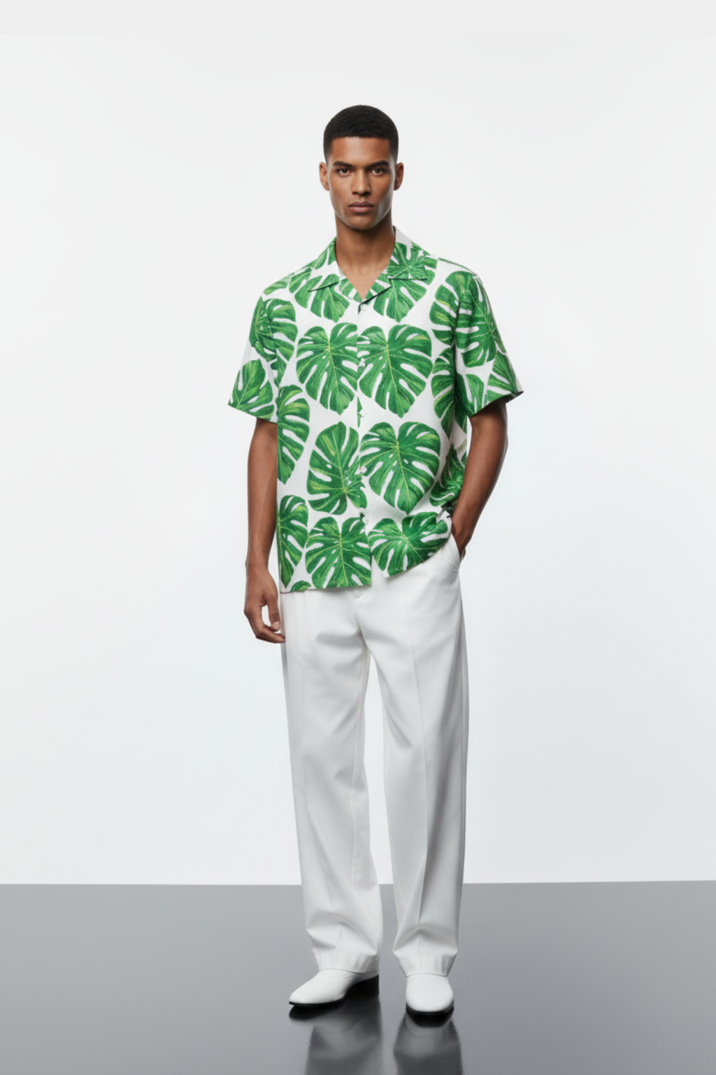 Monstera Breeze Aloha Shirt