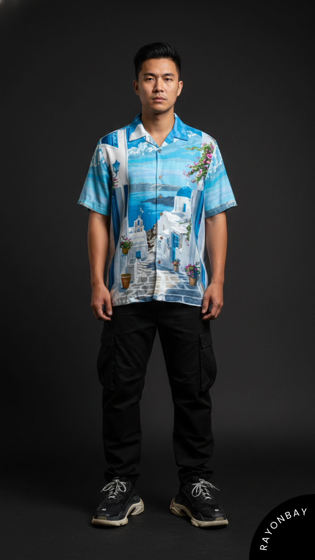 Aegean Serenity Aloha Shirt
