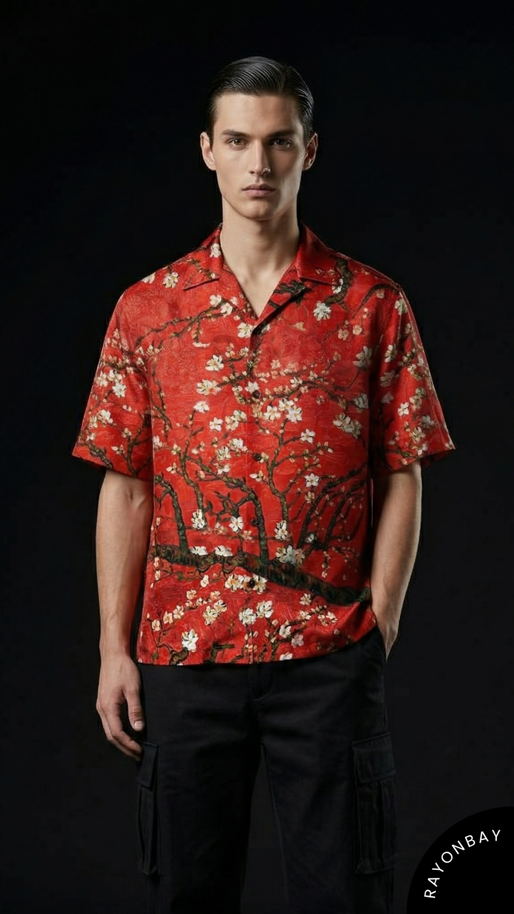 Almond Ember Aloha Shirt
