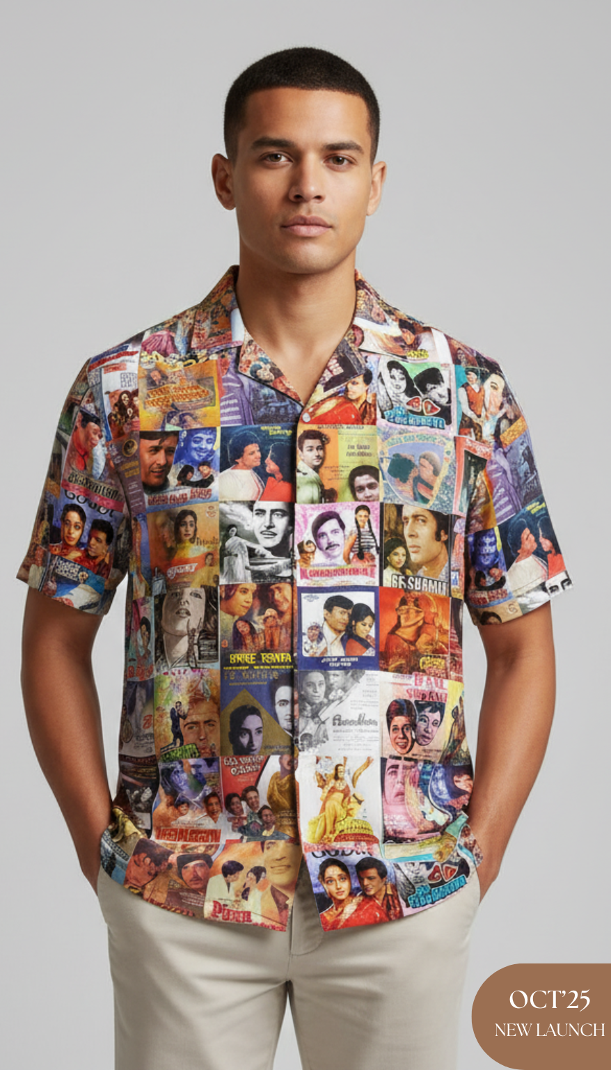 Old Bollywood Poster Print Aloha Shirt