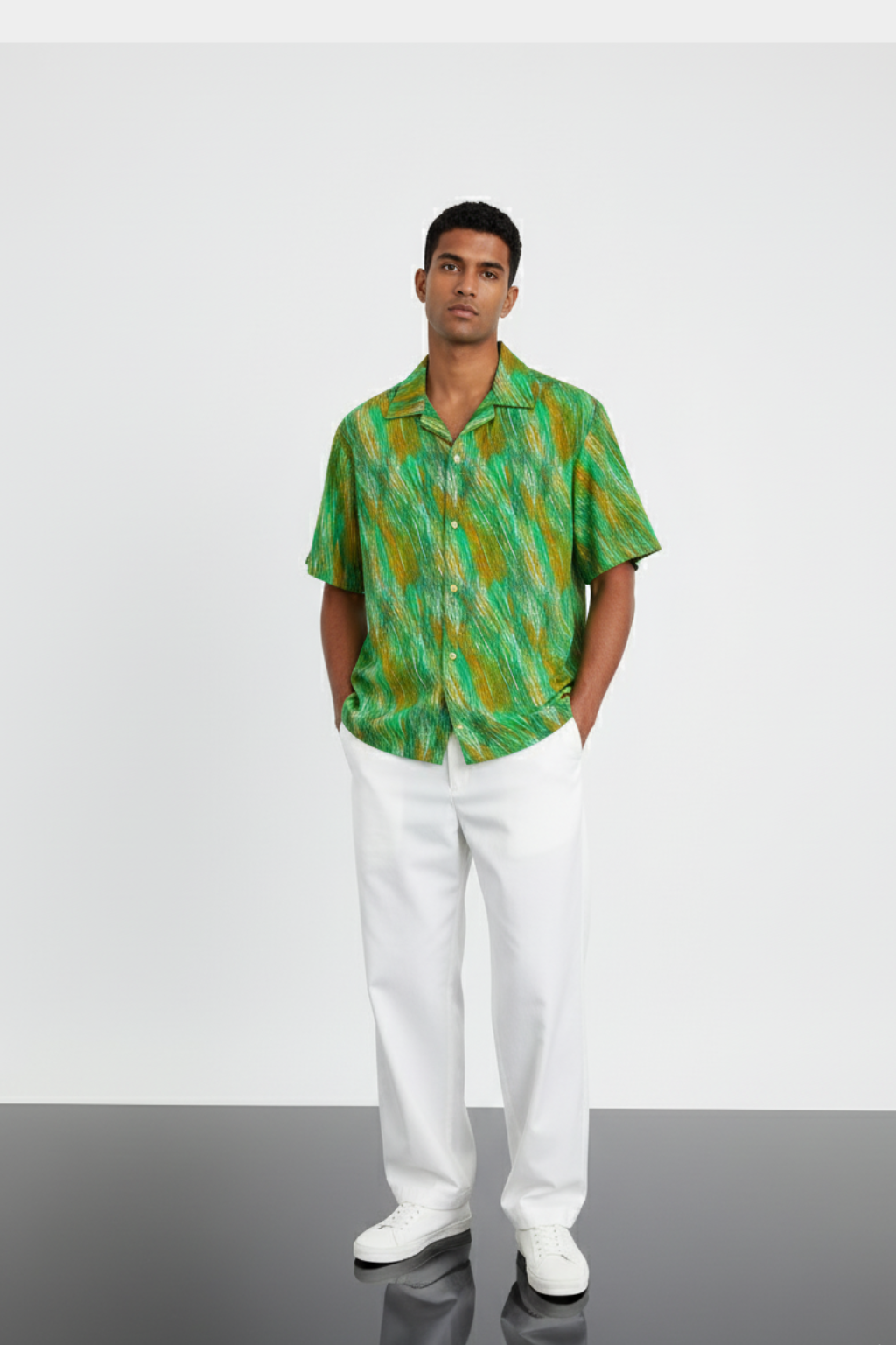 Green Stream Aloha Shirt