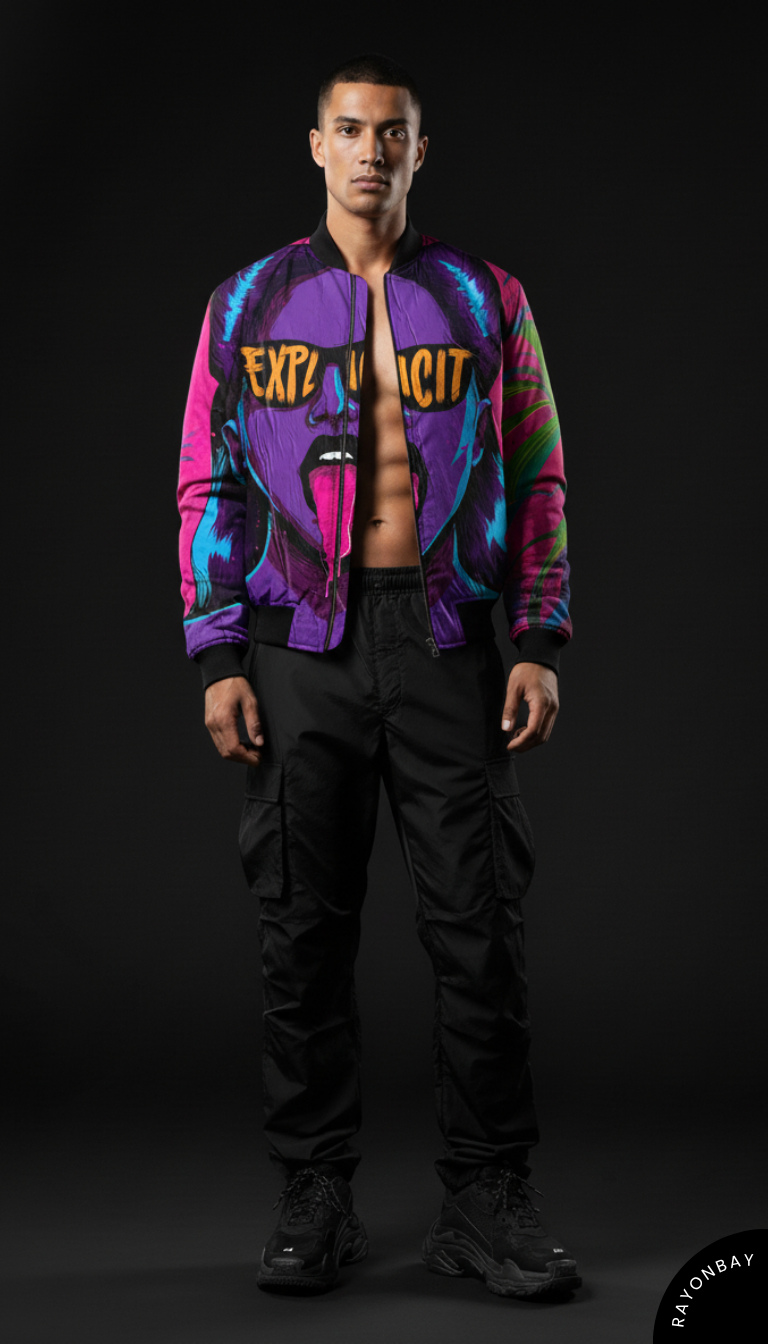 The Explicit Neon Unisex Bomber Jacket