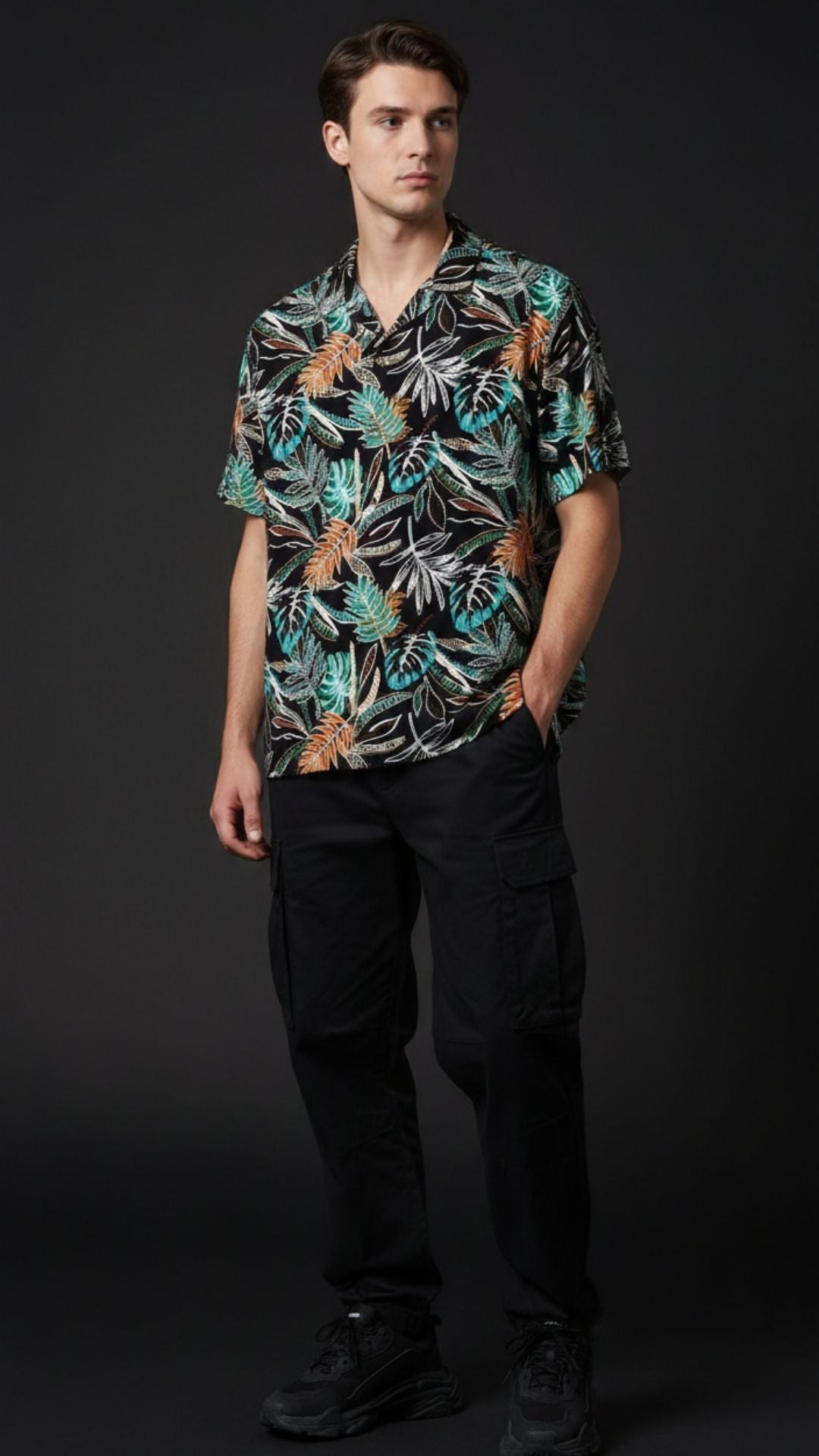 Obsidian Fern Aloha Shirt