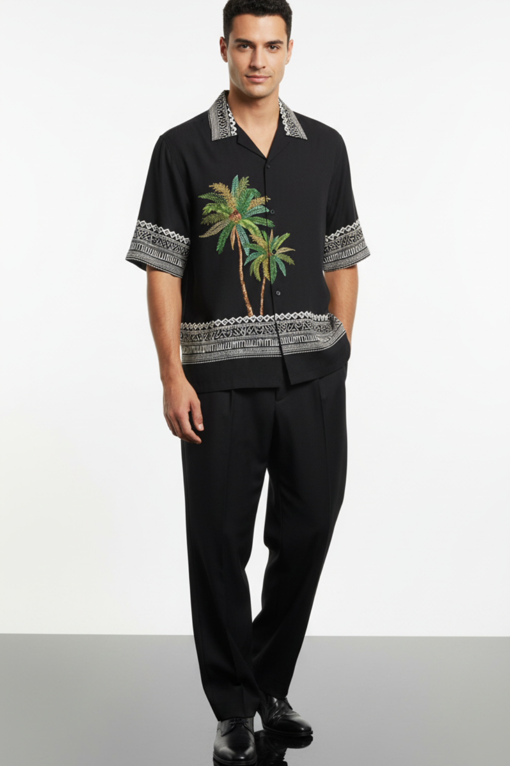 Riviera Palm & Border Shirt (New)