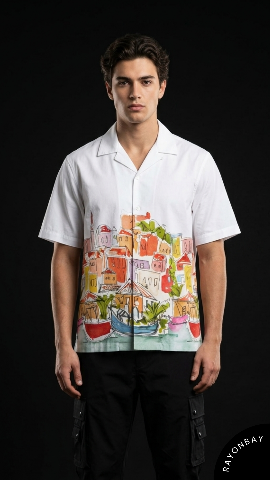 Amalfi Sketch Aloha Shirt