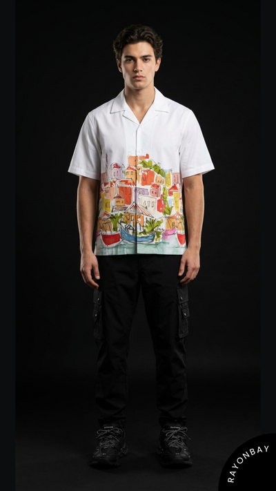 Amalfi Sketch Aloha Shirt
