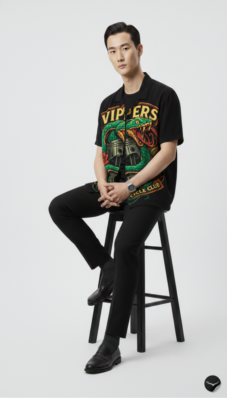 The Vipers Motorcycle Club Aloha Shirt