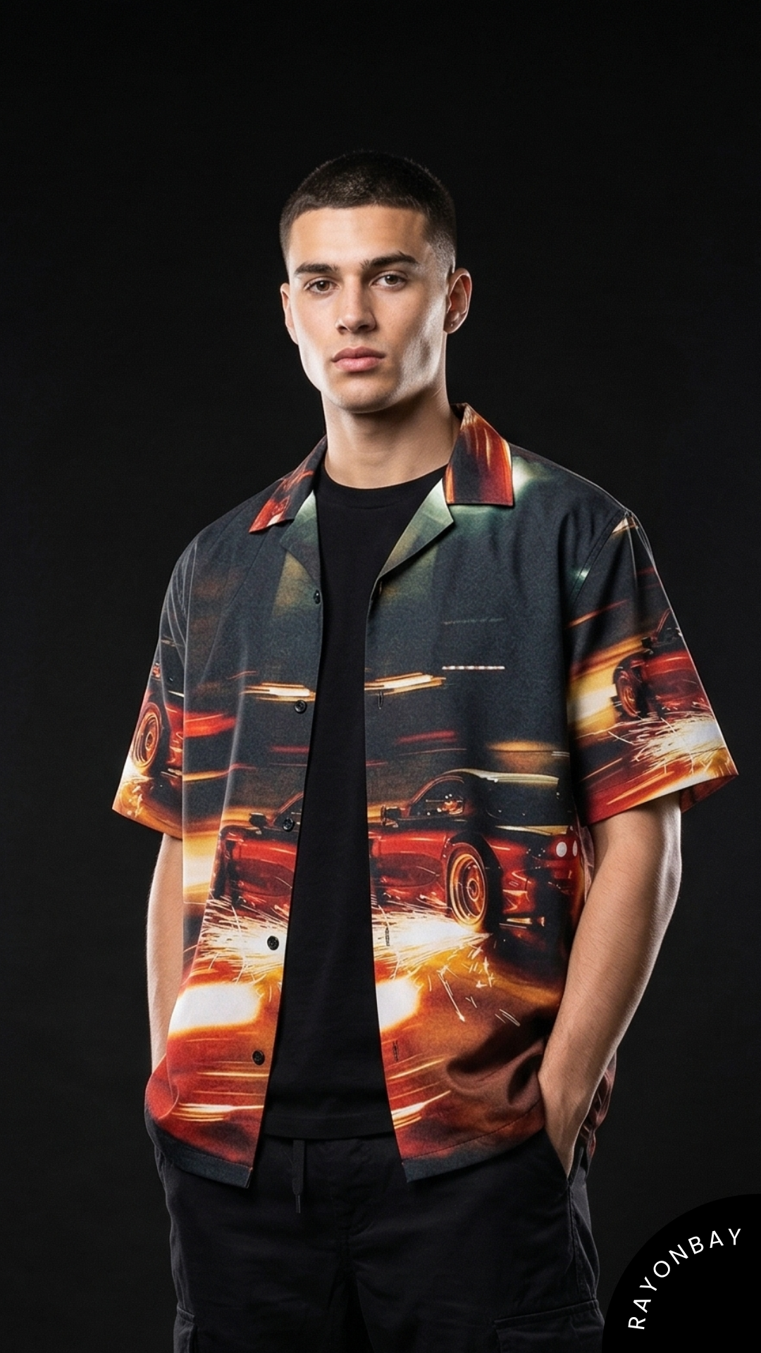 Night Drift Aloha Shirt