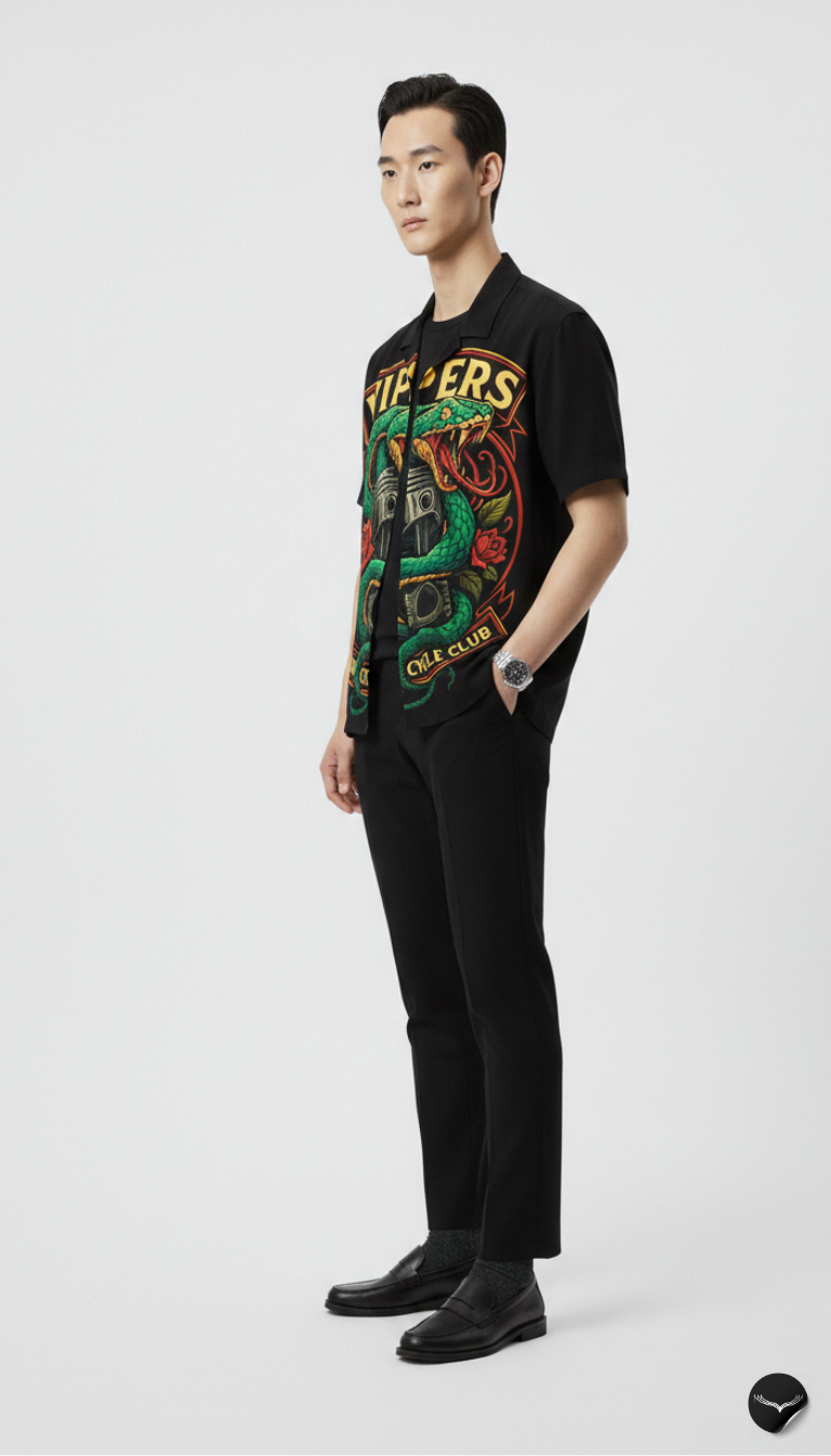 The Vipers Motorcycle Club Aloha Shirt