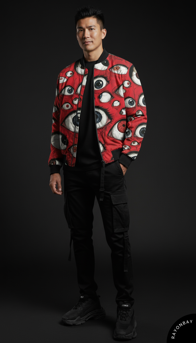Red Eye Unisex Bomber Jacket