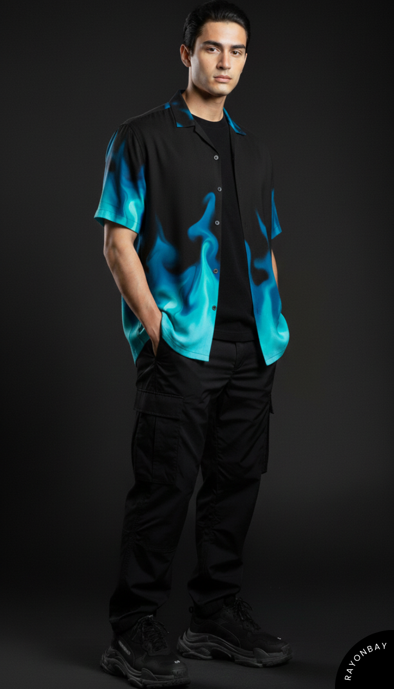 Frost Fire Aloha Shirt
