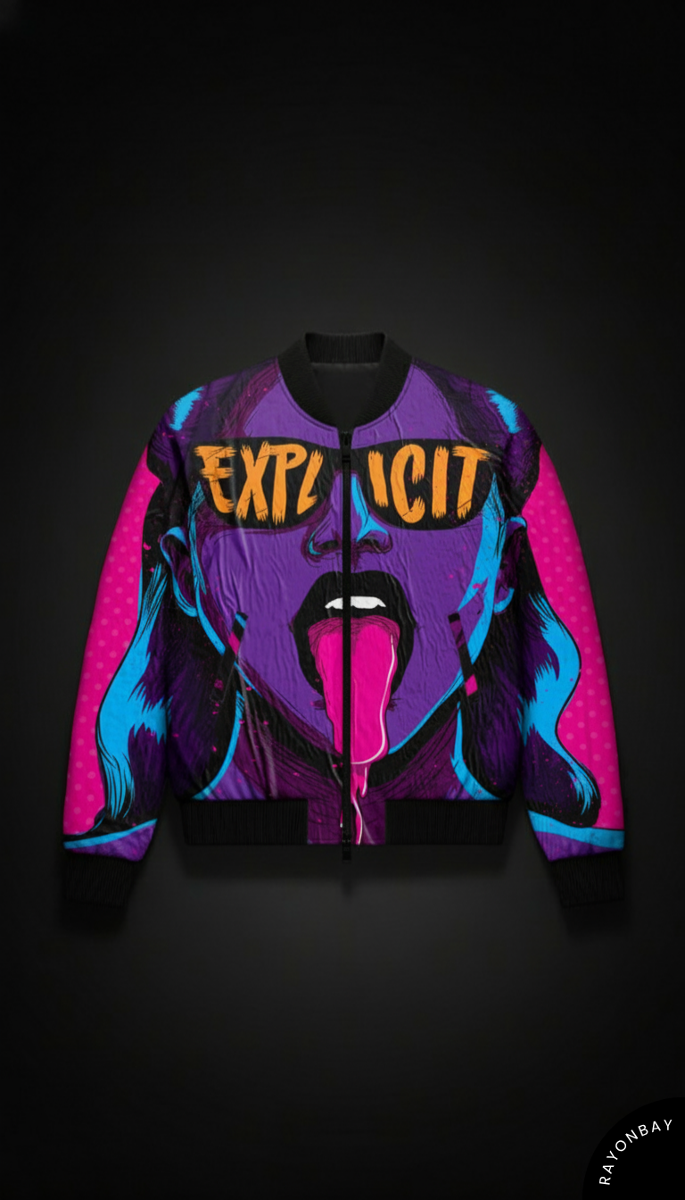 The Explicit Neon Unisex Bomber Jacket