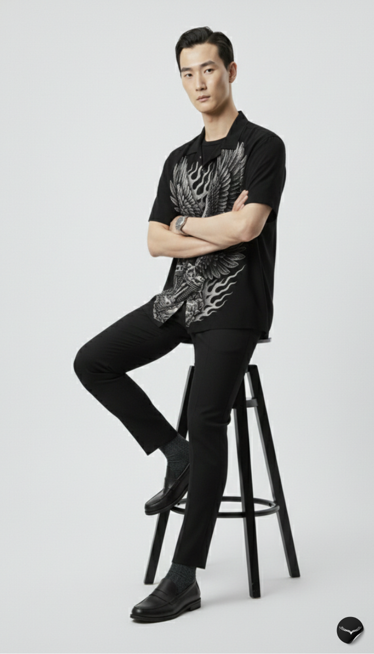 Chrome Talon Eagle Aloha Shirt