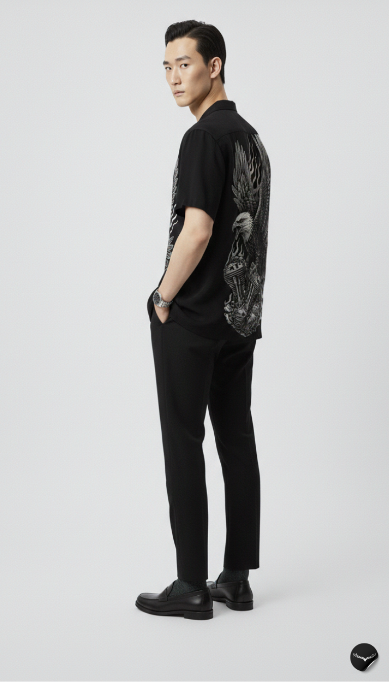 Chrome Talon Eagle Aloha Shirt