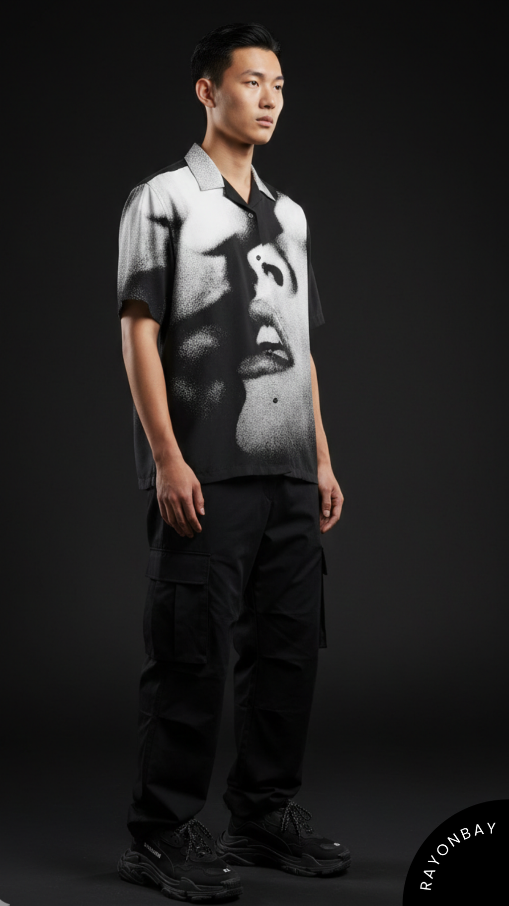 The Monochrome Kiss Active Aloha Shirt